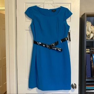 NWT Tahari Arthur S. Levine Jessie Dress in Sea Blue Size 14